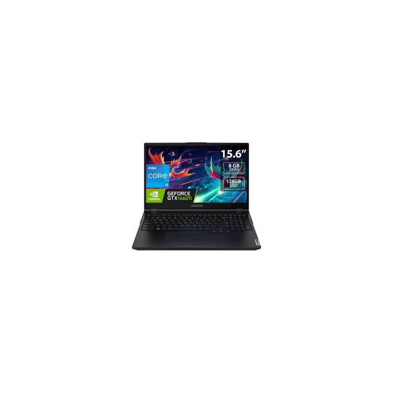 Laptop Gamer Lenovo Legion 5:
Procesador Intel Core i5 10300H (hasta 4.5 GHz),
Memoria de 8GB DDR4,
SSD de 128GB,
Disco Duro de 
