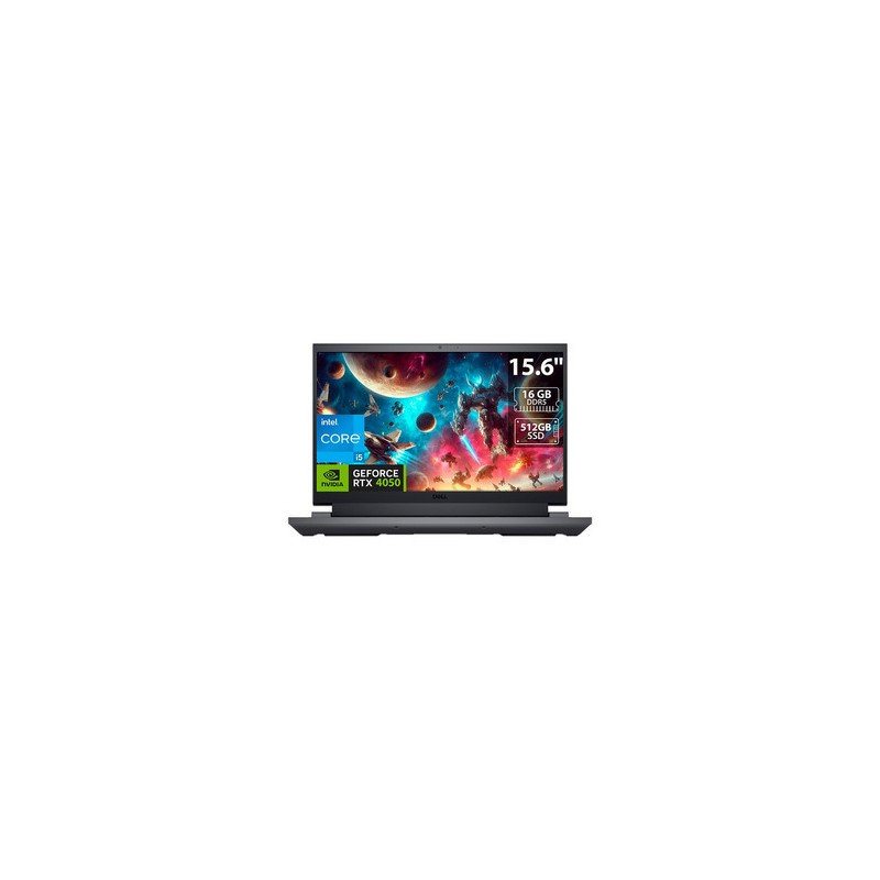 Laptop Gamer DELL G15 5530:
Procesador Intel Core i5 13450HX (Hasta 4.6 GHz),
Memoria de 16GB DDR5,
SSD de 512GB,
Pantalla de 15