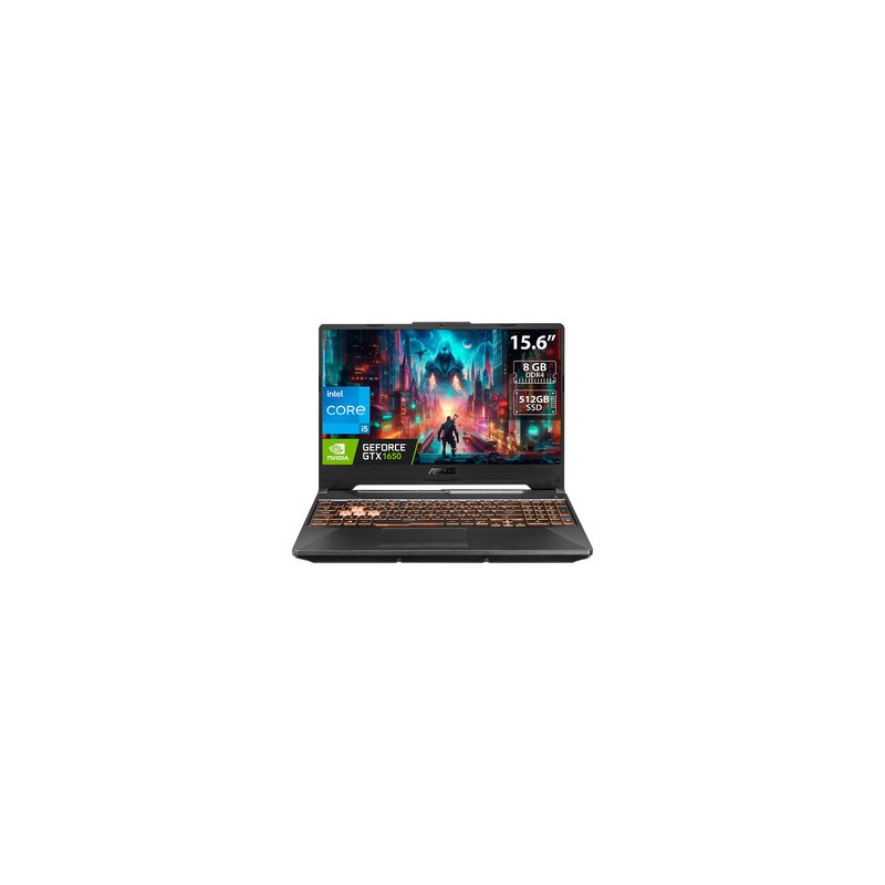 Laptop Gamer ASUS TUF Gaming F15:
Video GeForce GTX 1650,
Procesador Intel Core i5 10300H (hasta 4.50 GHz),
Memoria de 8GB DDR4,