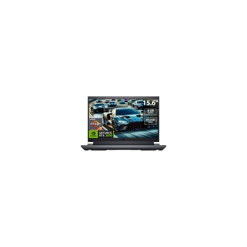 Laptop Gamer DELL G15 5535: 
Procesador AMD Ryzen 5 7640HS (hasta 5.0 GHz), 
Memoria de 8GB DDR5, 
SSD de 512GB, 
Pantalla de 15