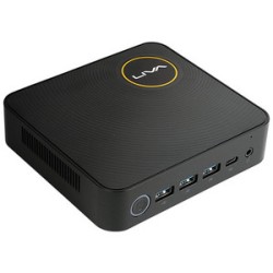 Mini PC de Escritorio ECS LIVA Z,
Procesador Intel Celeron N N3350 (hasta 2.40 GHz),
Memoria de 4GB LPDDR3,
Almacenamiento de 64