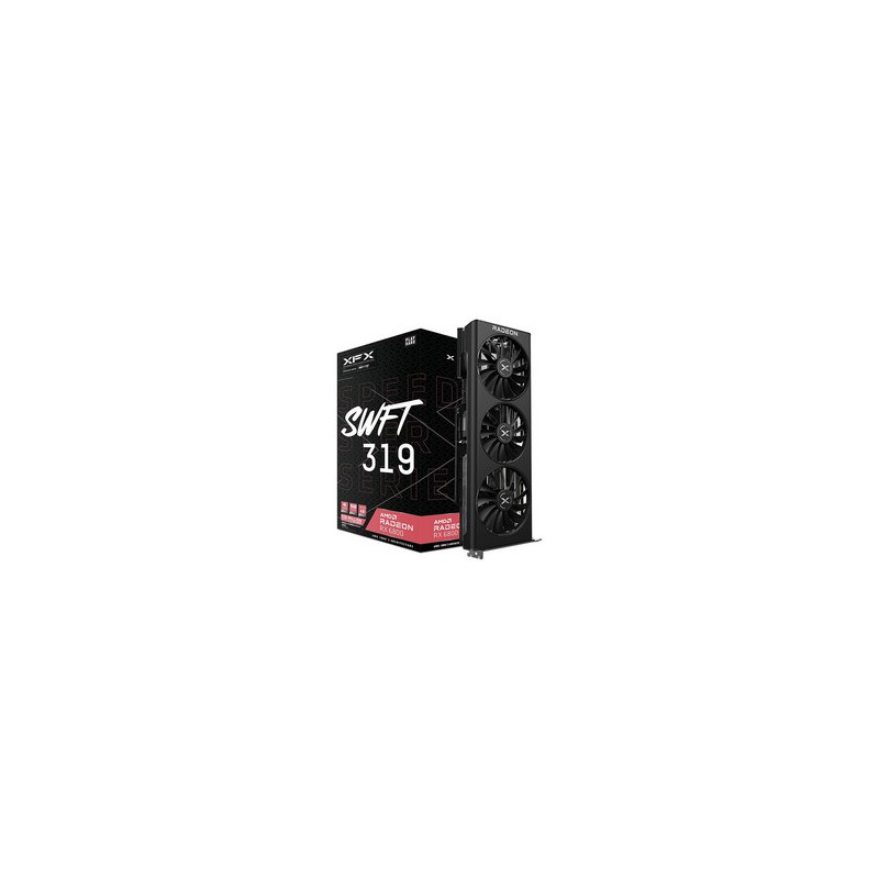 Tarjeta de Video XFX Speedster SWFT 319 AMD RX 6800 Core, 16GB GDDR6, 2015MHz. Color Negro.